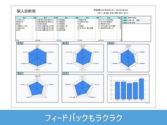 成績が蓄積&可視化できるから、生徒への個別フィードバックまで簡単